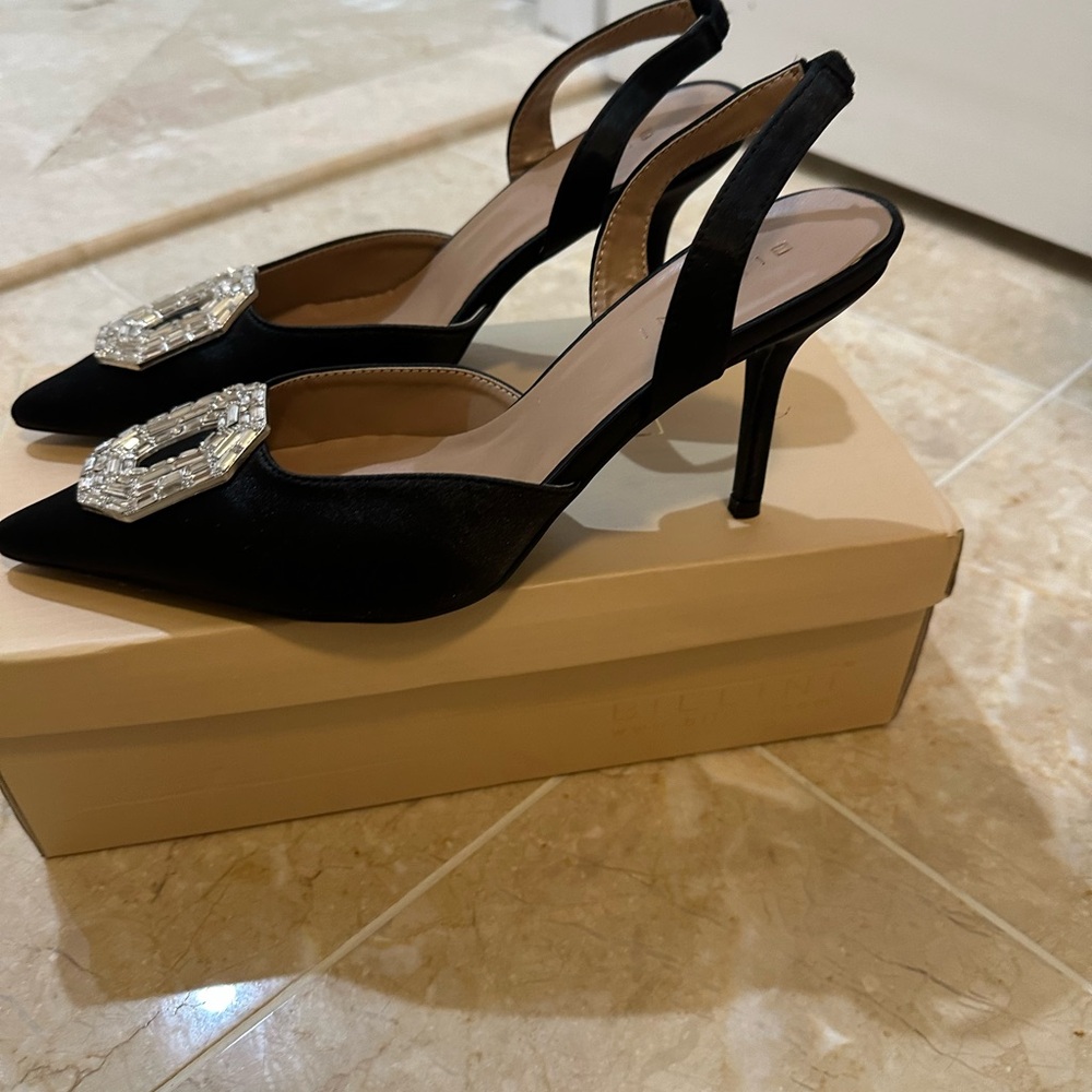 Elegant Black Slingback Heels